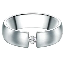 Trilani Ring aus Edelstahl in Silber mit verziert mit Kristallen von Swarovski® Ringe 1 ct Damen