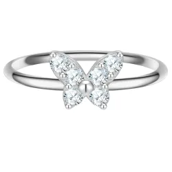Glanzstücke München Ring Schmetterling aus Sterling Silber in silber mit Zirkonia Ringe 1 ct Damen