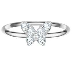 Glanzstücke München Ring Schmetterling aus Sterling Silber in silber mit Zirkonia Ringe 1 ct Damen