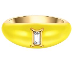 Glanzstücke München Ring Sternzeichen Zwillinge aus Sterling Silber in Gelbgold mit Zirkonia Ringe 1 ct Damen