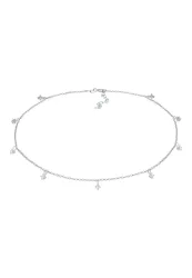 Elli Choker Solitär Zirkonia Funkelnd 925er Silber Ketten 1 ct Damen