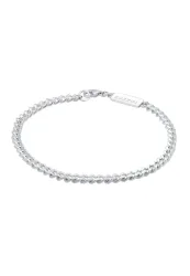 KUZZOI Herren Panzerkette Massiv Basic Piece 925 Silber Armbänder & Armreife 1 ct