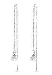 Elli Hänger Kugel 925 Silber, mit Kristallen von Swarovski® Ohrringe 1 ct Damen