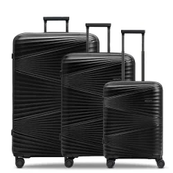 Pactastic Collection 02 THE THREE SET 4 Rollen Kofferset 3-teilig Reisetaschen 1 ct Schwarz Herren
