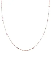 Elli - Halskette Kristalle, 55 CM, Goldrosa