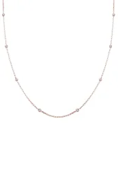 Elli - Halskette Kristalle, 45cm, Goldrosa