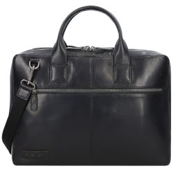 Plevier Rock Flint Aktentasche RFID Schutz Leder 41 cm Laptopfach Laptoptaschen 1 ct Schwarz Herren