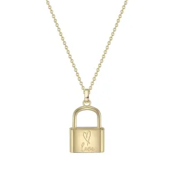 Glanzstücke München Halskette Schloss Sterling Silber in Silber Ketten 1 ct Damen