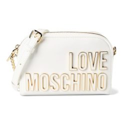 Love Moschino Enameled Logo Umhängetasche Handtaschen 1 ct Weiss Damen