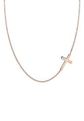 Elli Trend Kreuz Symbol Glaube Religion Schmuck Geschenk 925er Silber Ketten 1 ct Damen