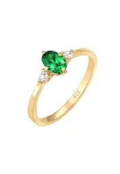 Elli Bandring Verlobung Zirkonia Kristalle 925 Silber Ringe 1 ct Damen