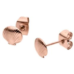 Purelei Seashell Ohrringe 100% Edelstahl 1 ct Hellbraun