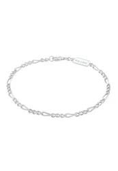 Kuzzoi - Armband Figarokette Massiv Basic Must-Have Cool 925 Silber, 21cm