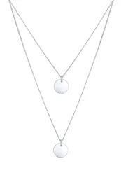 Elli Trend Layering Kreis Geo 925 Sterling Silber Ketten 1 ct Damen