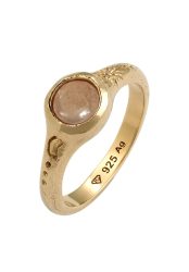 Haze & Glory Sonnenstein Orange 925 Sterling Silber vergoldet - De La Ray Ringe 1 ct Damen