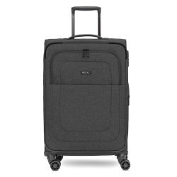 Redolz Essentials 12 MEDIUM 4-Rollen Trolley 67 cm mit Dehnfalte Koffer & Trolleys 1 ct Schwarz Herren