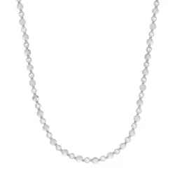 True Rebels Halskette aus Edelstahl in silber mit Quarz Muschelkernperle Ketten 1 ct Herren