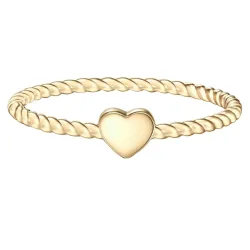 Glanzstücke München Ring Herz aus Sterling Silber in gelbgold Ringe 1 ct Damen