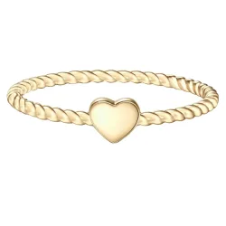 Glanzstücke München Ring Herz aus Sterling Silber in gelbgold Ringe 1 ct Damen