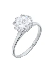 Elli Zirkonia Verlobung Solitär Blüte 925 Silber Ringe 1 ct Damen