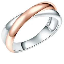 Rafaela Donata Ring Sterling Silber in Silber/Roségold Ringe 1 ct Damen