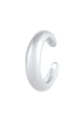 Elli - Ohrringe Earcuff Single Markant Basic Look, One Size, Silber