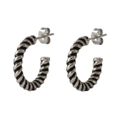 Purelei Twirl Ohrringe 100% Edelstahl 1 ct Grau