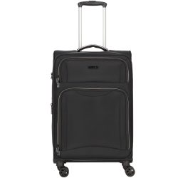 d & n Travel Line 9204 4 Rollen Trolley M 66 cm mit Dehnfalte Reisetaschen 1 ct Schwarz Herren