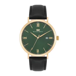 Rhodenwald & Söhne Armband-Uhr Adelsmann aus Echtleder in gelbgold Uhren 1 ct Herren