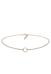 Elli - Halskette Choker Kreis, 38cm, Goldrosa