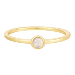 Glanzstücke München Ring aus Sterling Silber in Gelbgold mit Mondstein (synth.) Ringe 1 ct Damen