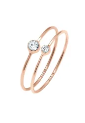 Elli Set 925 Silber, mit Kristallen von Swarovski® Ringe 1 ct Damen