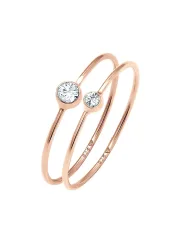 Elli Set 925 Silber, mit Kristallen von Swarovski® Ringe 1 ct Damen