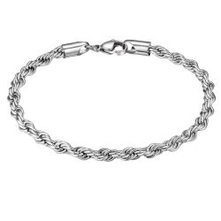True Rebels Armband aus Edelstahl in Silber Herrenschmuck 1 ct Herren