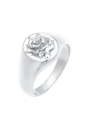 Elli Siegelring Cool Rose 80s Look 925 Sterling Silber Ringe 1 ct Damen