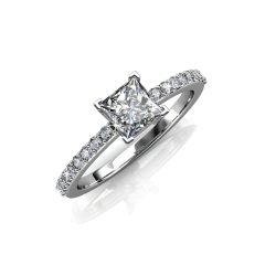 MYC-Paris Einfacher quadratischer Ring Ringe 1 ct Damen