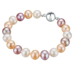 Valero Pearls Perlen-Armband aus Sterling Silber in silber mit Süßwasser-Zuchtperle Armbänder & Armreife 1 ct Damen
