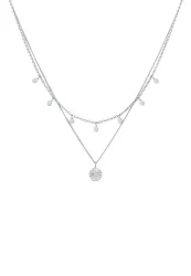 Elli Layer Plättchen Disc Sonne 925 Silber Ketten 1 ct Damen