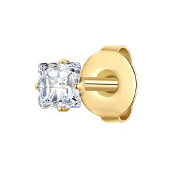 True Rebels Ohrstecker aus Edelstahl in Gelbgold mit Zirkonia Ohrringe 1 ct Herren