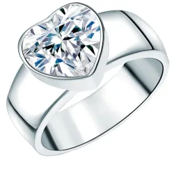 Rafaela Donata Ring Herz Sterling Silber Zirkonia in Silber Ringe 1 ct Damen