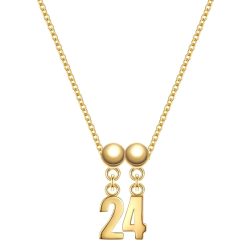 Glanzstücke München Schmuckset Zahl 24 aus Sterling Silber in Gelbdold Ketten 1 ct Damen