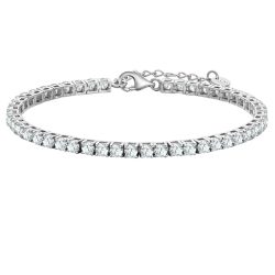 Glanzstücke München Armband aus Sterling Silber in silber mit Zirkonia Armbänder & Armreife 1 ct Damen