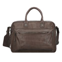 Billy the Kid Nasty Cowboys Franklin Aktentasche Leder 40 cm Laptopfach Laptoptaschen 1 ct Grau Herren