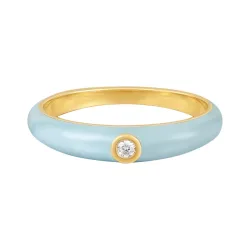 Glanzstücke München Ring aus Sterling Silber in gelbgold mit Zirkonia Ringe 1 ct Damen
