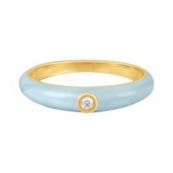 Glanzstücke München Ring aus Sterling Silber in gelbgold mit Zirkonia Ringe 1 ct Damen