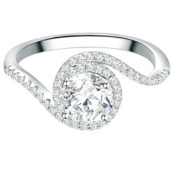 Trilani Ring Sterling Silber Zirkonia in Silber Ringe 1 ct Damen