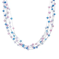 Valero Pearls Perlen-Kette Sterling Silber Süßwasser-Zuchtperle in Silber Ketten 1 ct Damen