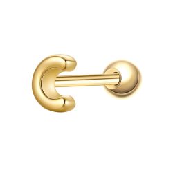 Glanzstücke München Piercing Buchstabe C aus Sterling Silber in gelbgold Ohrringe 1 ct Damen