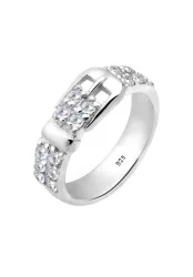 Elli Gürtel Basic Zirkonia 925 Silber Ringe 1 ct Damen