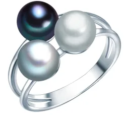 Valero Pearls Perlen-Ring aus Sterling Silber in silber mit Süßwasser-Zuchtperle Ringe 1 ct Damen